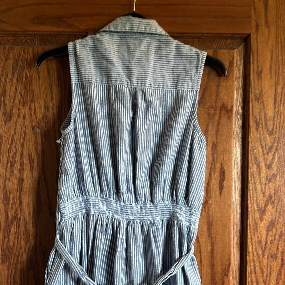 Japna cotton striped tie button zip up front jumper with pockets size small - Picture 7 of 11